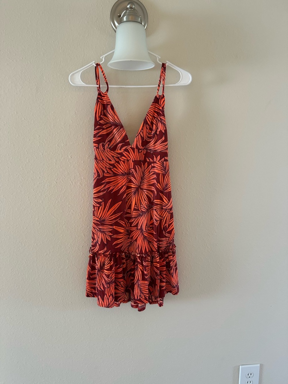 Maaji Red & Orange Tropical Print Dress - Picture 1 of 4